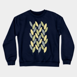 Banana leaves (Shades of yellow, green and gray) Crewneck Sweatshirt